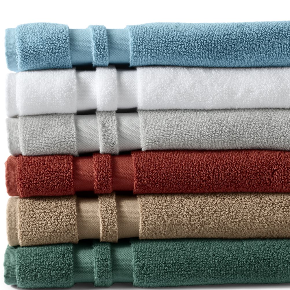School Uniform Essential Cotton 6 Piece Bath Towel Set Lands End