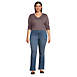 Women's Plus Size Relaxed Supima Cotton Long Sleeve V-Neck T-Shirt, alternative image