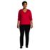 Women's Plus Size Relaxed Supima Cotton Long Sleeve V-Neck T-Shirt, alternative image