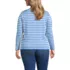 Plus Size Supima Cotton Long Sleeve V-Neck T-Shirt, Back