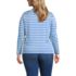 Women's Plus Size Relaxed Supima Cotton Long Sleeve V-Neck T-Shirt, Back