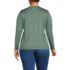 Women's Plus Size Relaxed Supima Cotton Long Sleeve V-Neck T-Shirt, Back