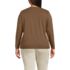 Women's Plus Size Relaxed Supima Cotton Long Sleeve V-Neck T-Shirt, Back