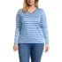 Plus Size Supima Cotton Long Sleeve V-Neck T-Shirt, Front