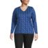 Plus Size Supima Cotton Long Sleeve V-Neck T-Shirt, Front