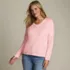 Plus Size Supima Cotton Long Sleeve V-Neck T-Shirt, alternative image