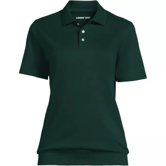 Women's Short Sleeve Banded Bottom Polo Shirt - primary