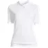 Women's Short Sleeve Banded Bottom Polo Shirt, Front