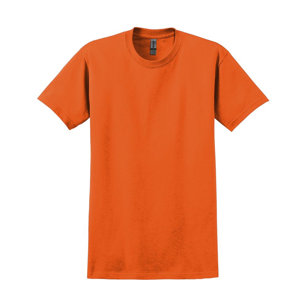 Gildan Unisex Regular Short Sleeve Screen Print Logo T-Shirt - Safety Orange - L