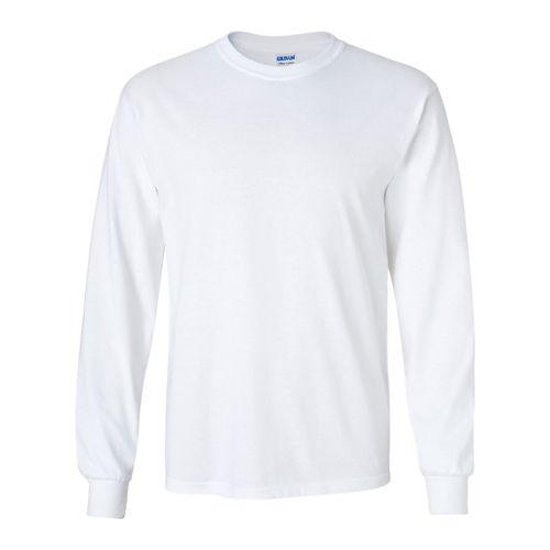 Gildan Unisex Big Plus Size Long Sleeve Screen Print Logo T-Shirt