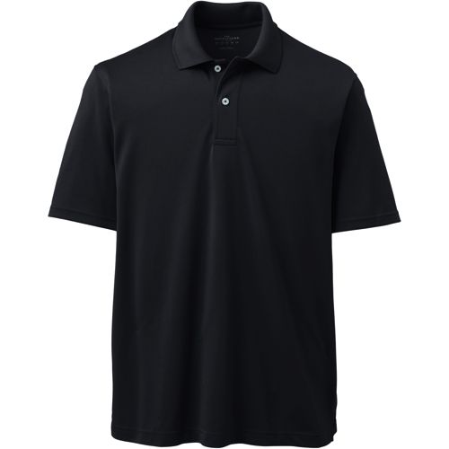 Men's Short Sleeve Basic Mesh Polo Shirt, Embroidered Uniform Polo 