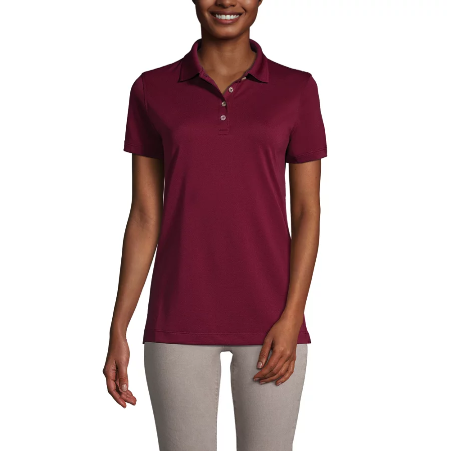 School Uniform Women's Flexpique Short Sleeve Polo Shirt view 3