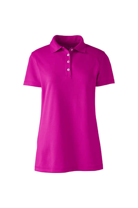 Women's Embroidered Logo Short Sleeve Polyester Polo Shirt