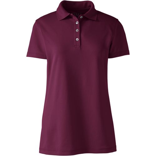 Women's Embroidered Logo Short Sleeve Polyester Polo Shirt