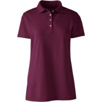 トップス Lands' End border polo L/S Women's Wide Rib Polo Shirt | Lands' End