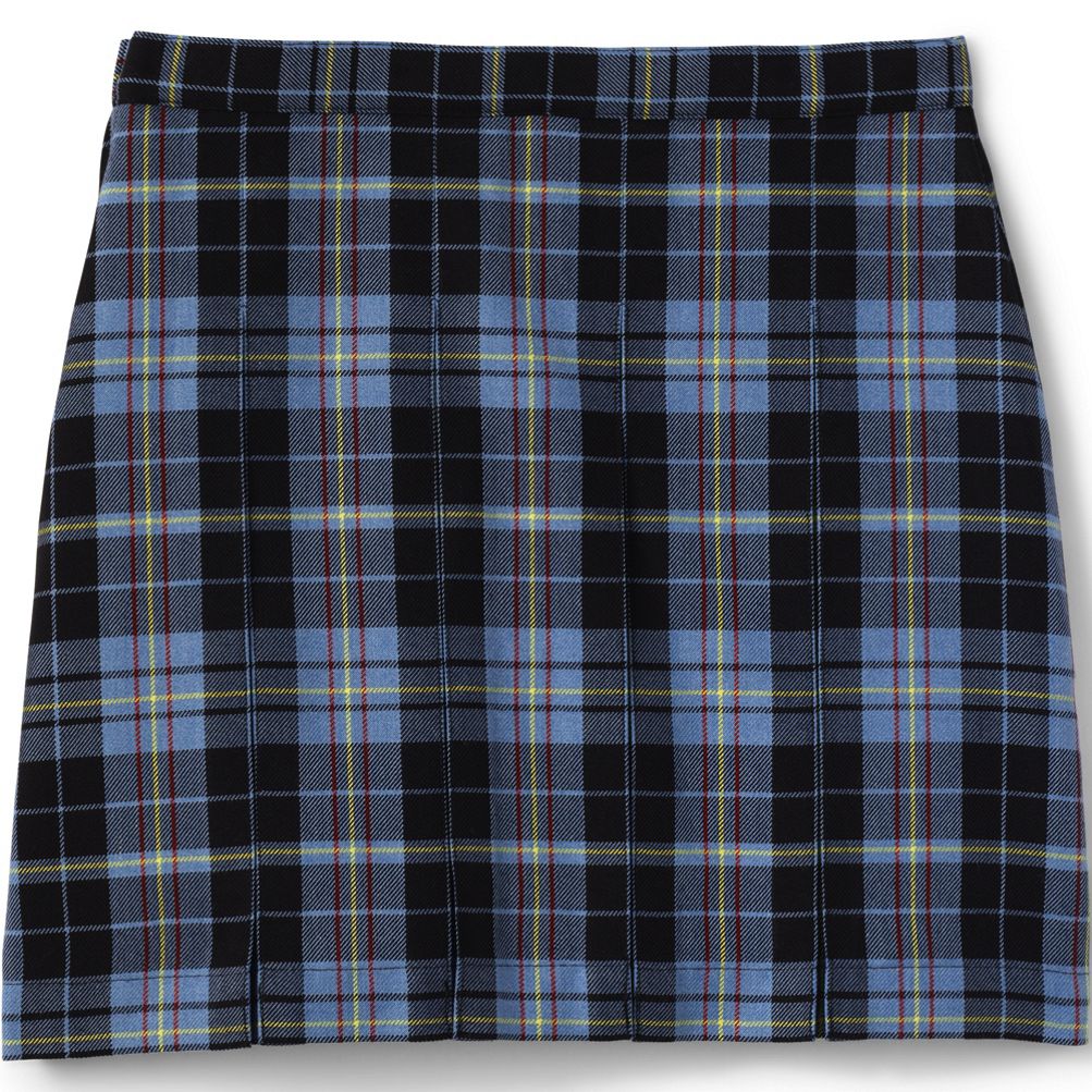 Gray blue cheap plaid skirt