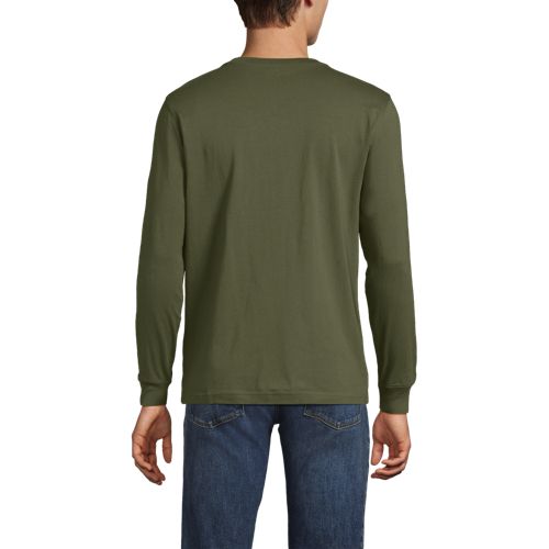 Men's Super-T Long Sleeve Henley Shirt, Back