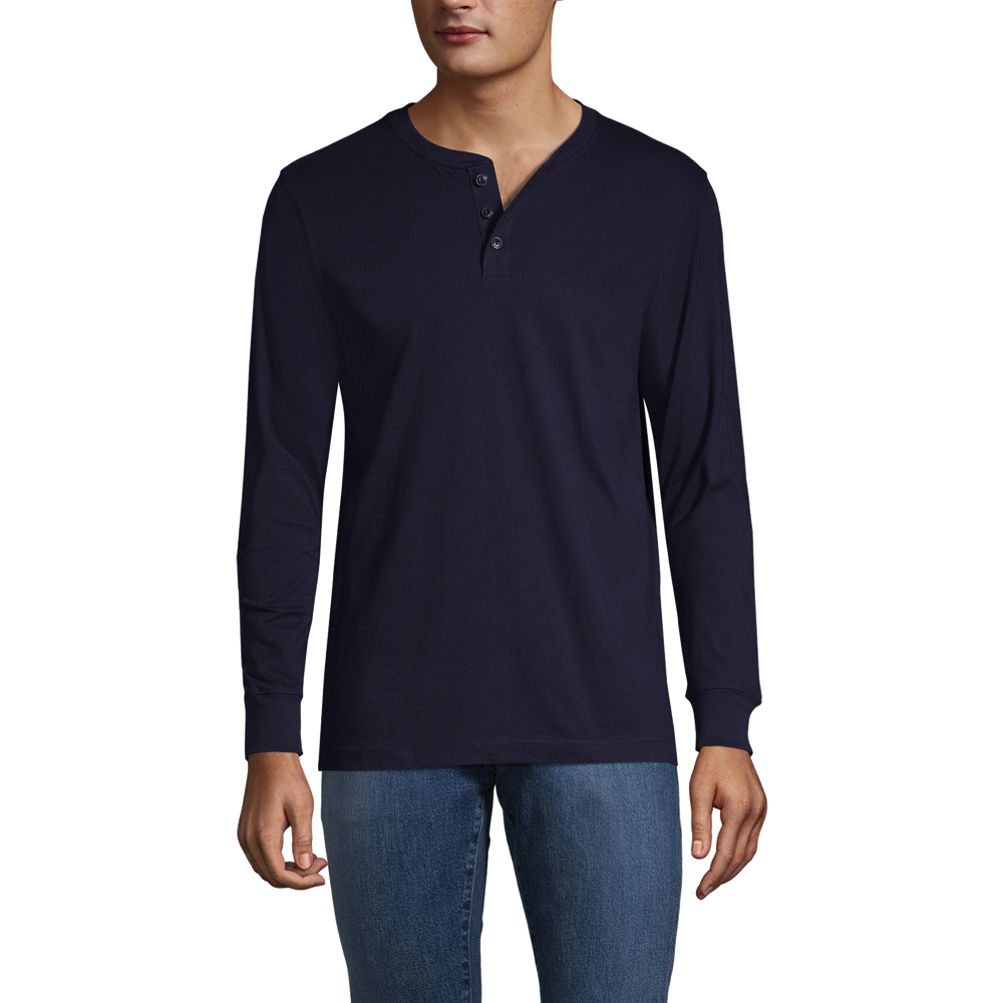 Men's Longtail T Long Sleeve Henley T-Shirt