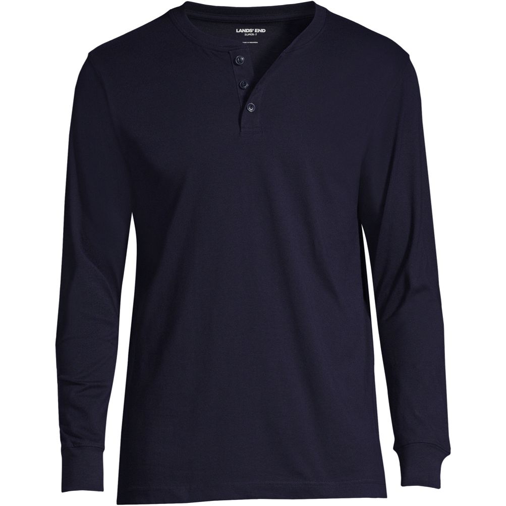 Long Sleeve Henley Quarter Button-up Shirts