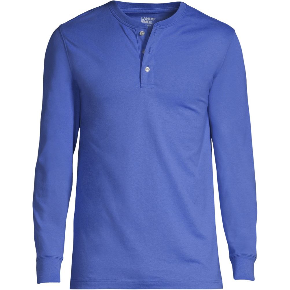 Stanley Men's Long Sleeve Pocketed Henley Shirt, Blue Stone, 2X-Large