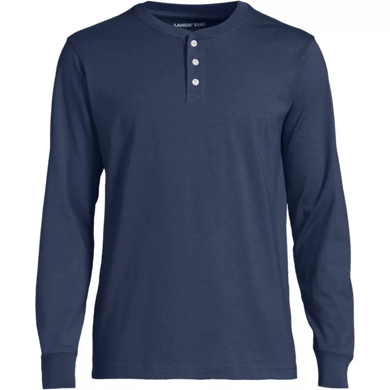 Men's Big Super-T Long Sleeve Henley Shirt, Front