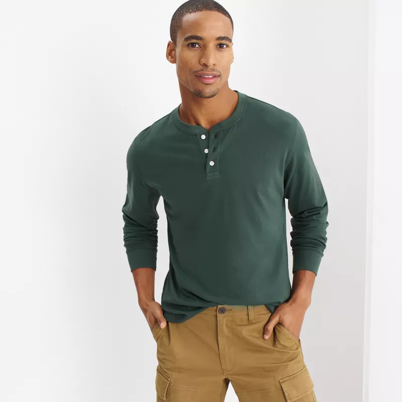 Men's Super-T Long Sleeve Henley Shirt, alternative image