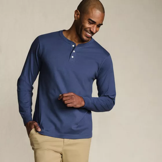 Men's Tall Super-T Long Sleeve Henley Shirt - primary