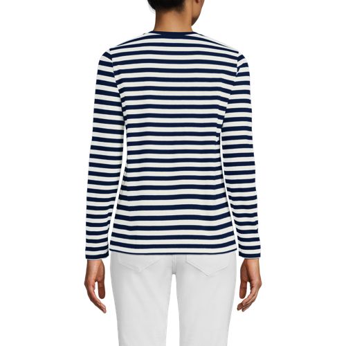 Women's Relaxed Supima Cotton Long Sleeve V-Neck T-Shirt