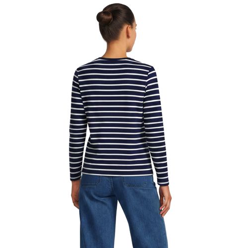 Deep Sea/Ivory Breton Stripe