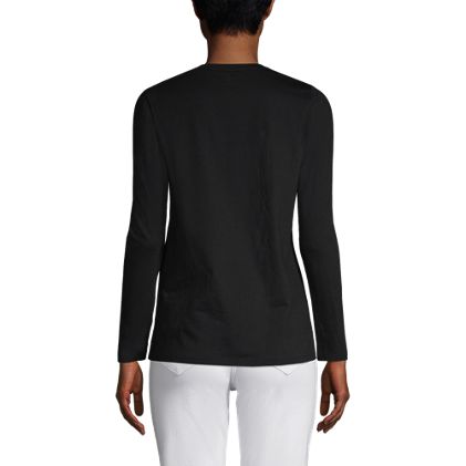 Women's Relaxed Supima Cotton Long Sleeve V-Neck T-Shirt - image 2
