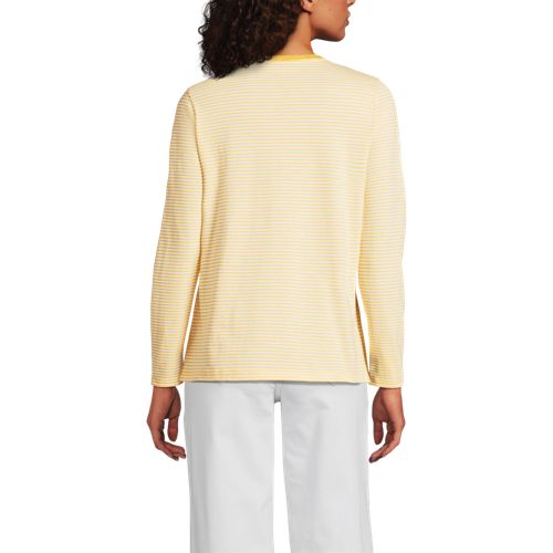 Supima Cotton Long Sleeve V-Neck T-Shirt, Back