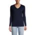 Women's Relaxed Supima Cotton Long Sleeve V-Neck T-Shirt, Front
