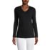 Women's Relaxed Supima Cotton Long Sleeve V-Neck T-Shirt, Front