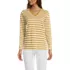 Petite Supima Cotton Long Sleeve V-Neck T-Shirt, Front