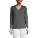 Women's Relaxed Supima Cotton Long Sleeve V-Neck T-Shirt, Front