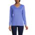 Women's Relaxed Supima Cotton Long Sleeve V-Neck T-Shirt, Front