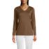Women's Relaxed Supima Cotton Long Sleeve V-Neck T-Shirt, Front