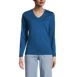 Women's Relaxed Supima Cotton Long Sleeve V-Neck T-Shirt, Front