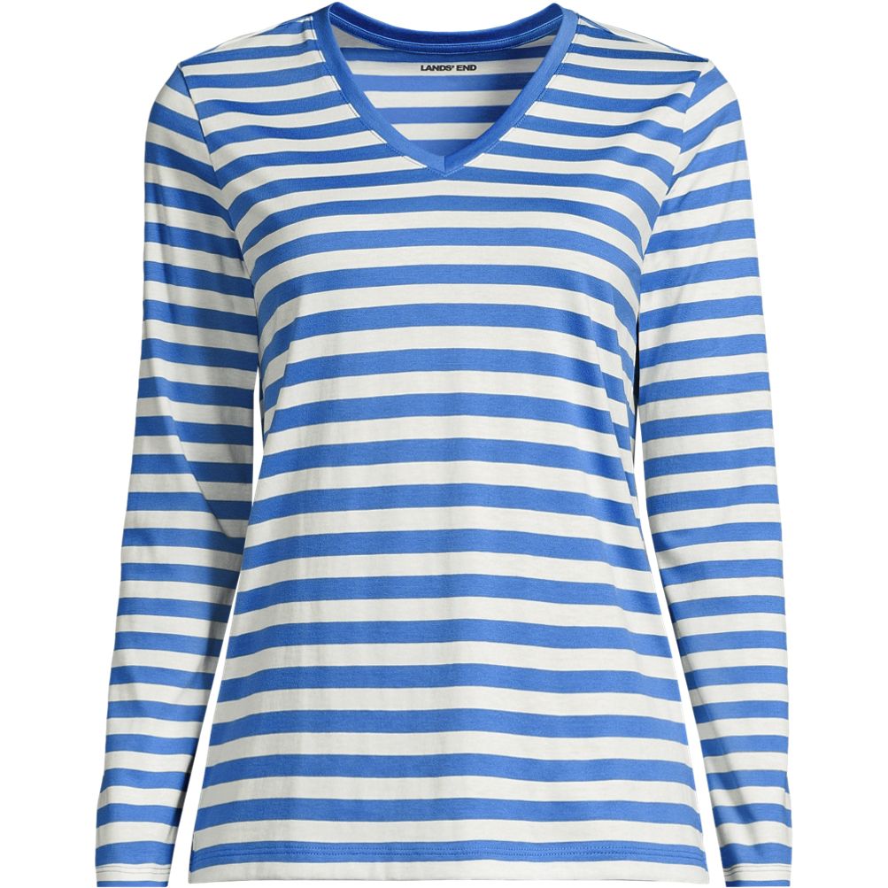 【BLUE】Supima cotton stripe shirt【WOMEN】 Poppy-Cotton Dark Blue Stripes Oversized Cotton Shirt – camixa.com