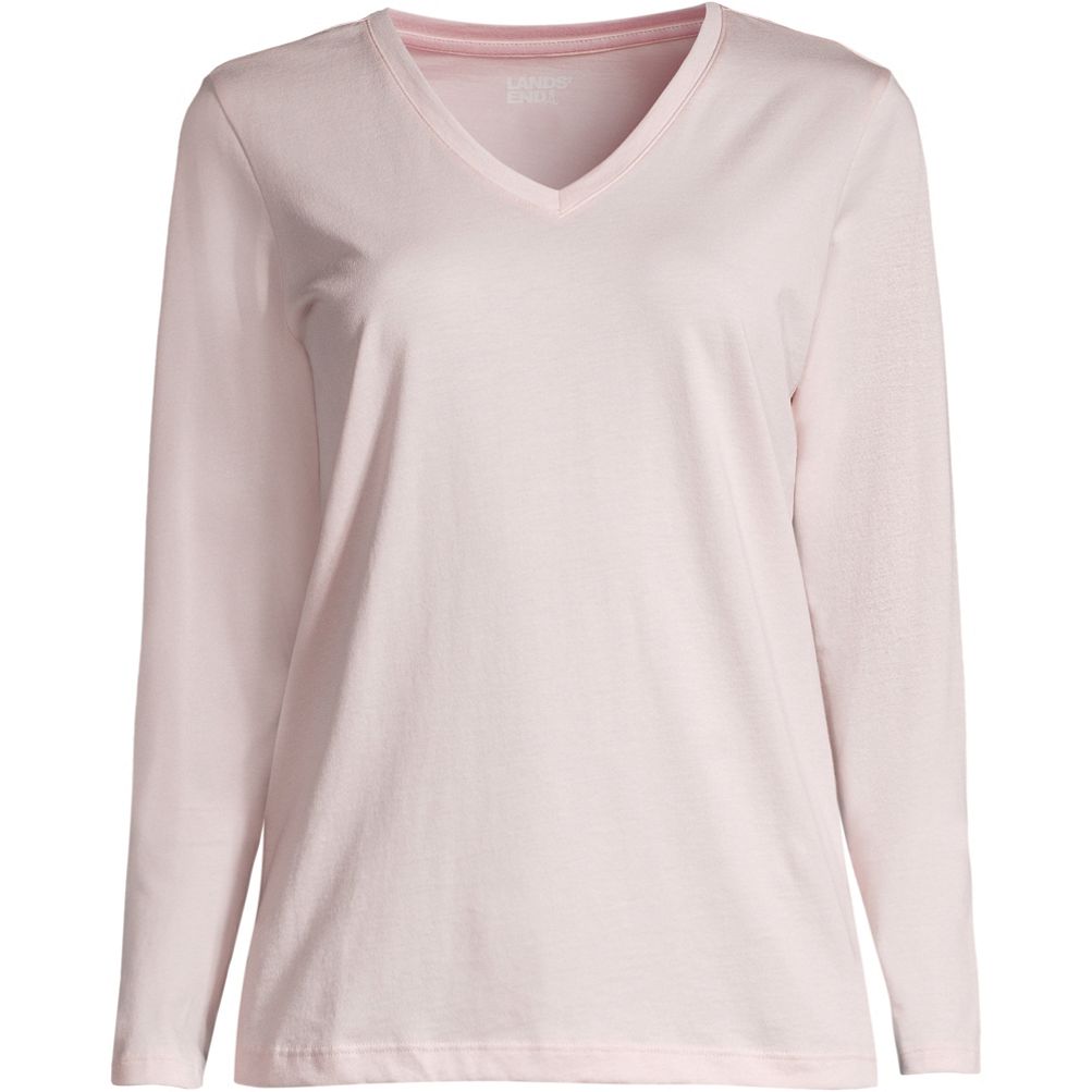 LANDS' END EMBROIDERY SHIRT / PINK