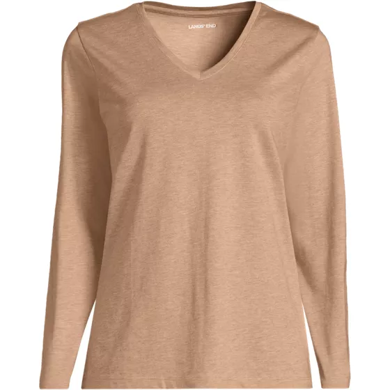 Supima Cotton Long Sleeve V-Neck T-Shirt - primary