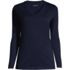 Women's Plus Size Relaxed Supima Cotton Long Sleeve V-Neck T-Shirt, Front