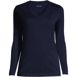 Women's Tall Relaxed Supima Cotton Long Sleeve V-Neck T-Shirt, Front