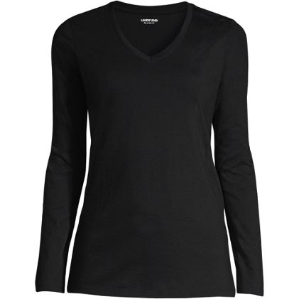 Women's Relaxed Supima Cotton Long Sleeve V-Neck T-Shirt - primary