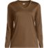 Women's Plus Size Relaxed Supima Cotton Long Sleeve V-Neck T-Shirt, Front