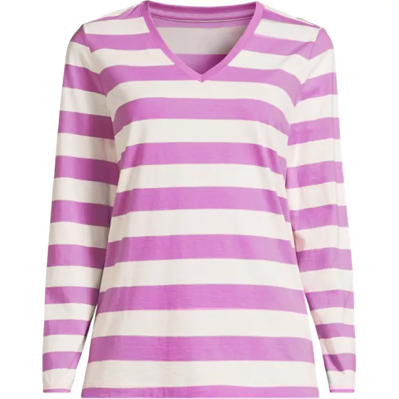 Supima Cotton Long Sleeve V-Neck T-Shirt - primary