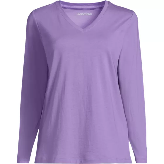 Supima Cotton Long Sleeve V-Neck T-Shirt - primary