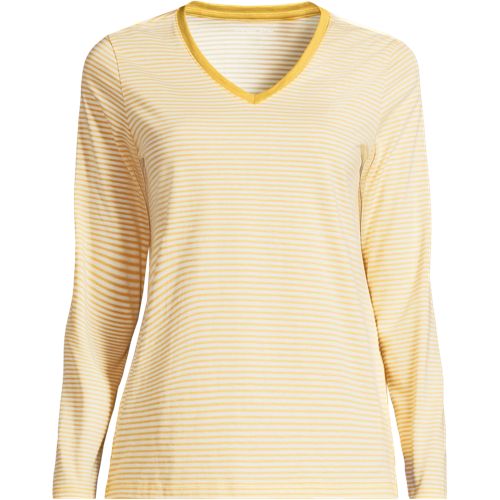Supima Cotton Long Sleeve V-Neck T-Shirt, Front