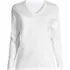 Petite Supima Cotton Long Sleeve V-Neck T-Shirt, Front