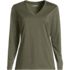 Women's Relaxed Supima Cotton Long Sleeve V-Neck T-Shirt, Front
